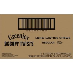 imageGreenies Occupy Twists Natural Dog Treats Regular Breed Size Chicken Flavor 346 oz Pack 24 Count