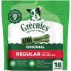 imageGreenies VeterinarianRecommended Adult Natural Dental Dog Treats Regular Size Original Flavor 18 oz Pack 18 Count